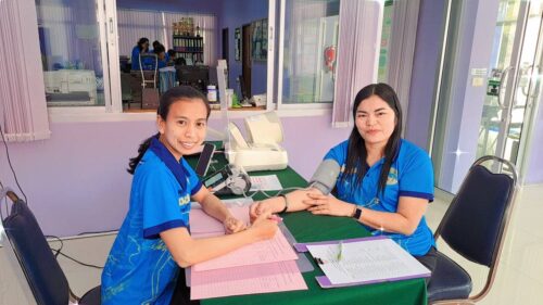 กิจกรรมตรวจสุขภาพเบื้องต้นให้แก่เจ้าหน้าที่ประจำเดือนมกราคม 2567